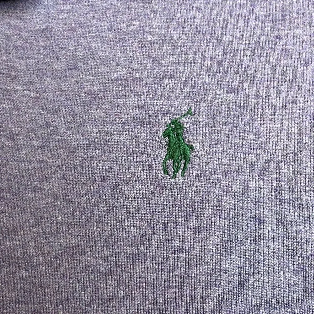 Polo Ralph Lauren Shirt Men's L Purple 100% Cotton Short Sleeve Green Logo